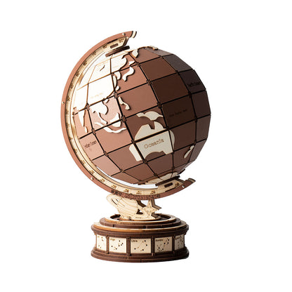 Rolife Global Wonders 3D Wooden Puzzle (TGM01) | DIY Globe with Astronomical Clock Base