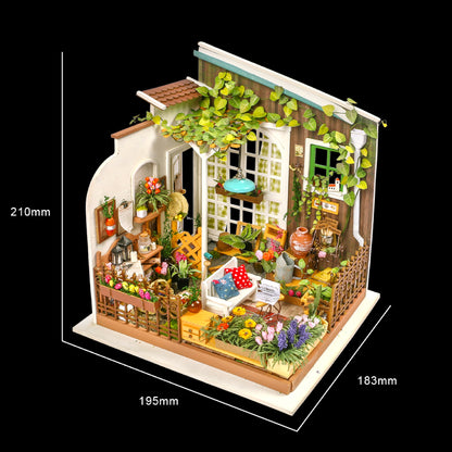 Rolife Miller’s Garden DIY Miniature House Kit (DG108) | Garden Porch Scene