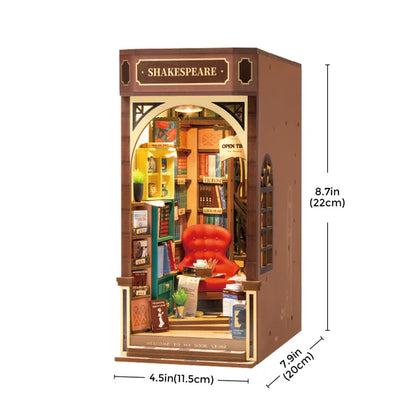 Rolife Bookstore DIY Book Nook Shelf Insert Kit (TGB07) | Touch Light