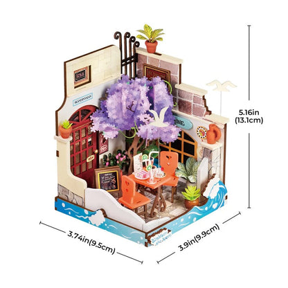 Rolife Sea Holiday Restaurant DIY Miniature House Kit (DS039) | 1:28 Scale