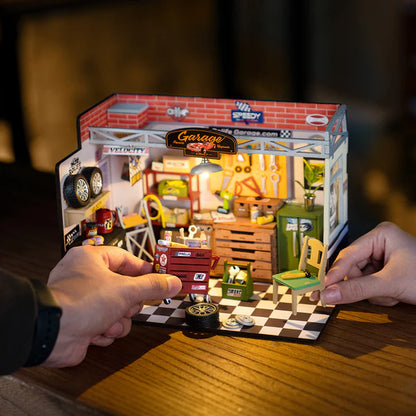 Rolife Garage Workshop DIY Miniature House Kit (DG165) | 1:16 Scale