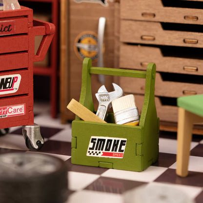 Rolife Garage Workshop DIY Miniature House Kit (DG165) | 1:16 Scale