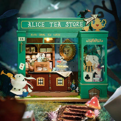Rolife Alice’s Tea Store DIY Miniature House Kit (DG156) | 1:20 Scale