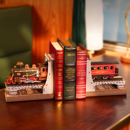 Rolife Century Train DIY Book Nook Kit (TGE01) | Vintage Train Bookshelf Insert
