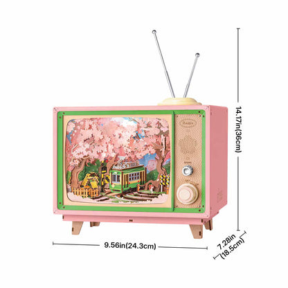 Rolife Sakura Dreamy Tour DIY Music Box 3D Wooden Puzzle (AMT02) | Lights & Music
