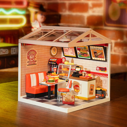 Rolife Super Creator Yum Yum Burgers DIY Miniature House (DW010) | 1:24 Scale