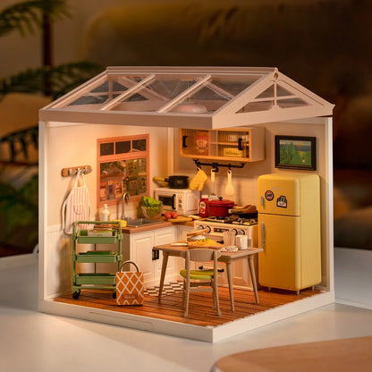 Rolife Super Creator Happy Meals Kitchen DIY Miniature House Kit (DW008) | 1:24 Scale