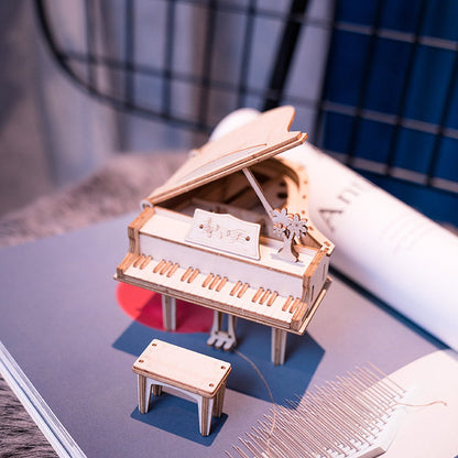Rolife Grand Piano Musical Instrument 3D Wooden Puzzle (TG402) | Mini Piano Display Model