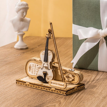 ROKR Violin Capriccio 3D Wooden Puzzle (TG604K) | Easy DIY Violin Display Model