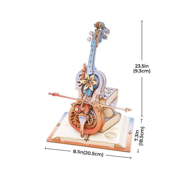 ROKR Symphony of Gorgeous Dreams Mechanical Music Box 3D Wooden Puzzle (AMK63M) | Wind-Up “Blue Danube”