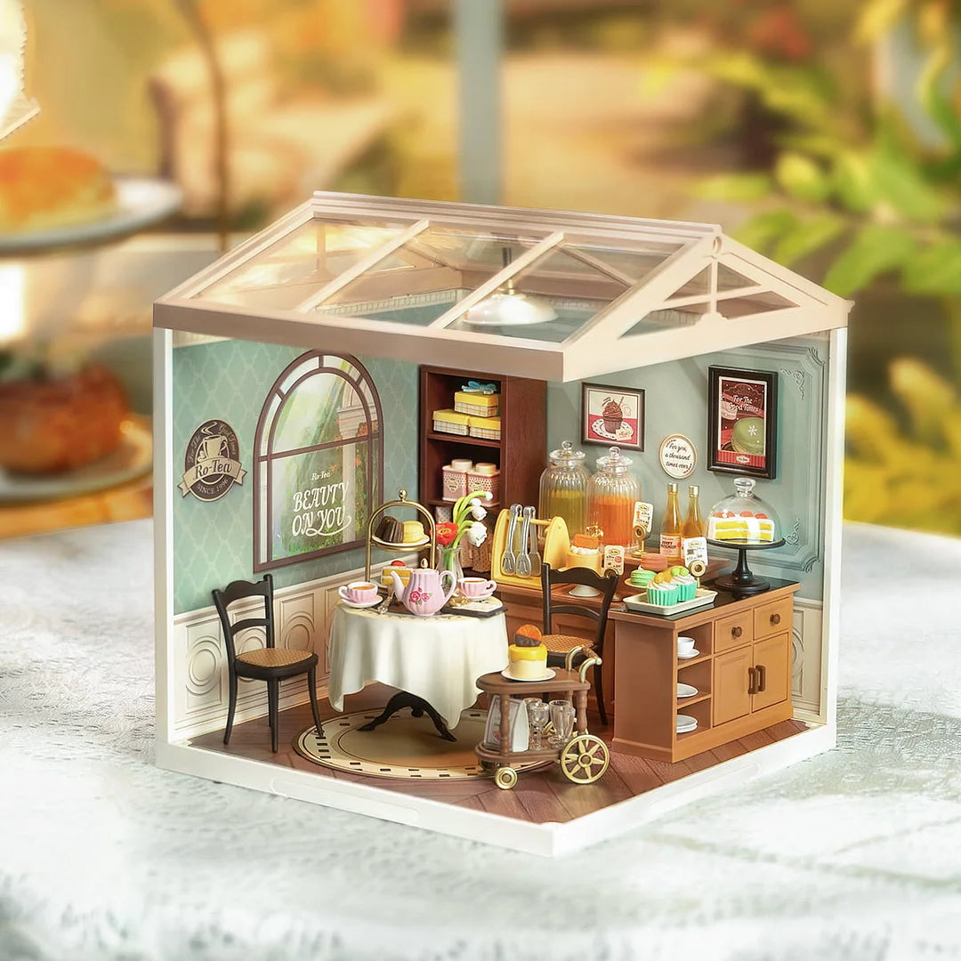 Robotime Rolife ROKR Sweet Sips Tea DIY Plastic Miniature House DW011