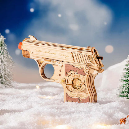 ROKR Mini Gun 3D Wooden Puzzle (LQ502) | Mechanical Model