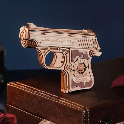 ROKR Mini Gun 3D Wooden Puzzle (LQ502) | Mechanical Model