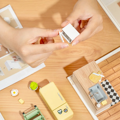 Rolife Super Creator Happy Meals Kitchen DIY Miniature House Kit (DW008) | 1:24 Scale