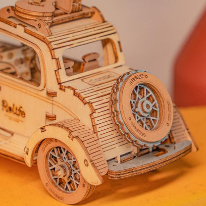 Rolife Vintage Car 3D Wooden Puzzle (TG504) | Easy DIY Classic Car Display Model