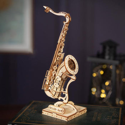 Rolife Saxophone 3D Wooden Puzzle (TG309) | Classic Musical Instrument Display Model