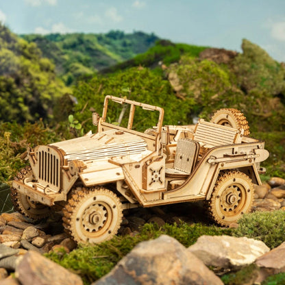 ROKR Army Field Car 3D Wooden Puzzle (MC701) | Model Kit