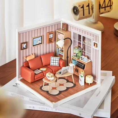 Cozy Living Lounge (DW007) | Super Creator Mini Room Kit
