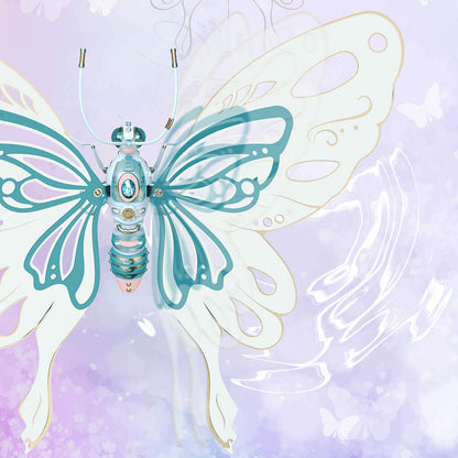 ROKR Butterfly Mechanical 3D Puzzle (MI05P) | Pink Flapping Wings Display