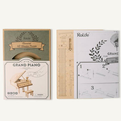 Rolife Grand Piano Musical Instrument 3D Wooden Puzzle (TG402) | Mini Piano Display Model