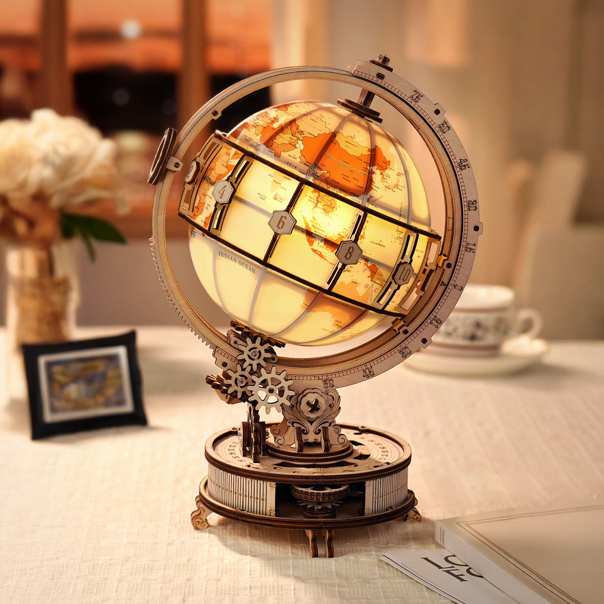ROKR Luminous Globe ST003D Electric Version displayed in a living room