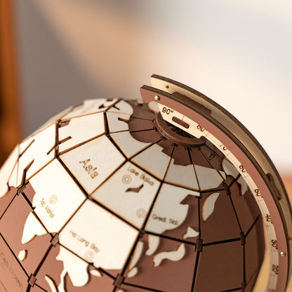 Rolife Global Wonders 3D Wooden Puzzle (TGM01) | DIY Globe with Astronomical Clock Base