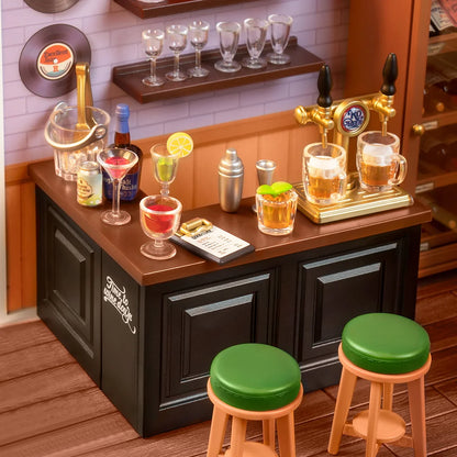 Rolife Super Creator Leisurely Cheers Bar DIY Miniature House (DW012) | 1:24 Scale
