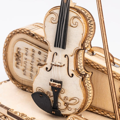 ROKR Violin Capriccio 3D Wooden Puzzle (TG604K) | Easy DIY Violin Display Model