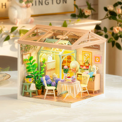 Rolife Super Creator Blooming Tea Garden DIY Miniature House (DW013B) | 1:24 Scale