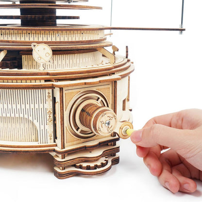 ROKR Mechanical Orrery 3D Wooden Puzzle (ST001) | Solar System Planetary Orbits Model