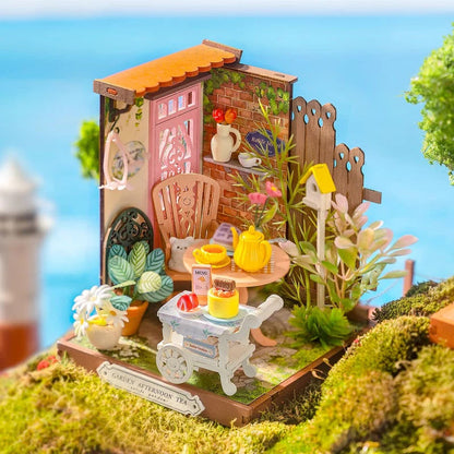 Rolife Fancy Tea Yard DIY Miniature House Kit (DS038) | 1:28 Scale