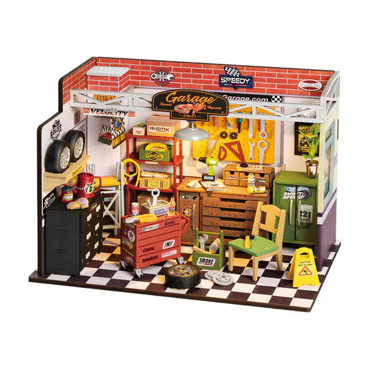 Rolife Garage Workshop DIY Miniature House Kit (DG165) | 1:16 Scale