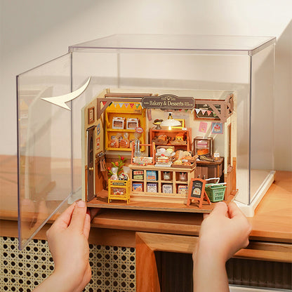 Rolife Miniature House Display Box (DF03L) | Stackable Dust Cover