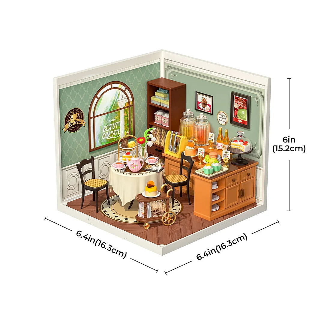 Robotime Rolife ROKR Sweet Sips Tea DIY Plastic Miniature House DW011