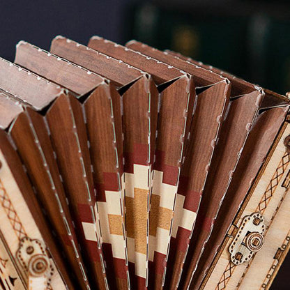 Rolife Accordion 3D Wooden Puzzle (TG410) | Mini Musical Instrument Display