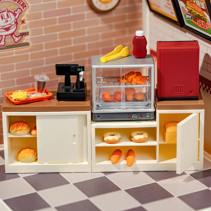 Rolife Super Creator Yum Yum Burgers DIY Miniature House (DW010) | 1:24 Scale