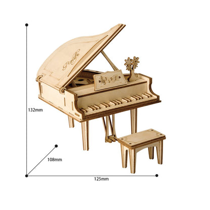 Rolife Grand Piano Musical Instrument 3D Wooden Puzzle (TG402) | Mini Piano Display Model