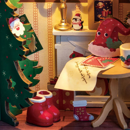 Rolife Twinkling Christmas House DIY Miniature House Kit (DS036) | LED Lights