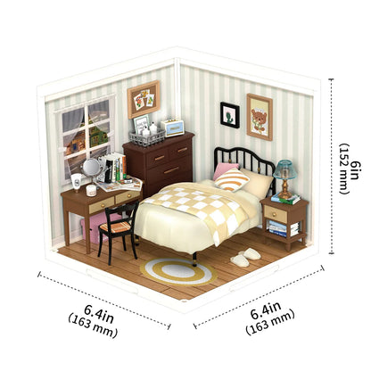 Rolife Super Creator Sweet Dream Bedroom DIY Miniature House Kit (DW009) | 1:24 Scale