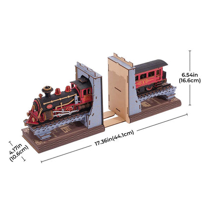 Rolife Century Train DIY Book Nook Kit (TGE01) | Vintage Train Bookshelf Insert