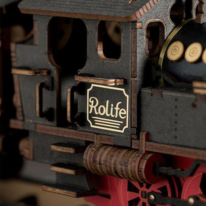 Rolife Steam Journey Vehicle 3D Wooden Puzzle (TGS01) | Vintage Steam Train Display Model