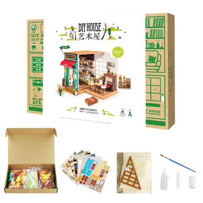 Rolife Simon’s Coffee DIY Miniature House Kit (DG109) | 1:18 Scale