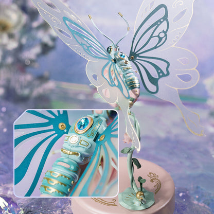 ROKR Butterfly Mechanical 3D Puzzle (MI05P) | Pink Flapping Wings Display