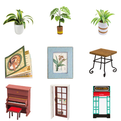 Rolife Simon’s Coffee DIY Miniature House Kit (DG109) | 1:18 Scale