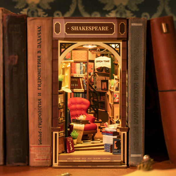 Rolife Bookstore DIY Book Nook Shelf Insert Kit (TGB07) | Touch Light