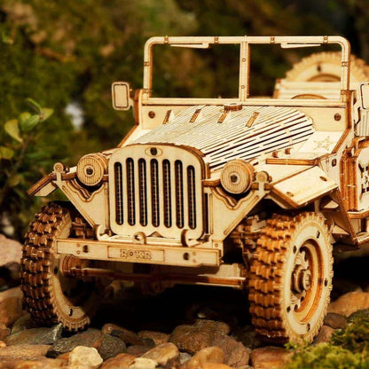ROKR Army Field Car 3D Wooden Puzzle (MC701) | Model Kit