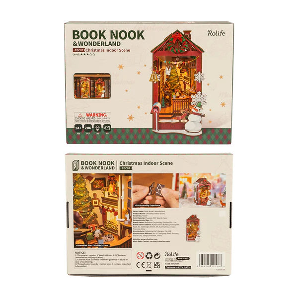 Christmas Indoor Scene (TGC07) | Warm Light Book Nook Display