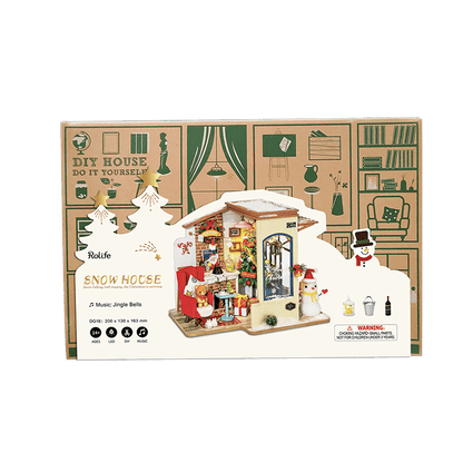 Rolife Christmas Snow House DIY Miniature House Kit (DG18) | LED Light