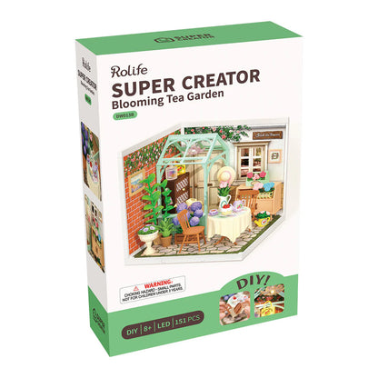 Rolife Super Creator Blooming Tea Garden DIY Miniature House (DW013B) | 1:24 Scale