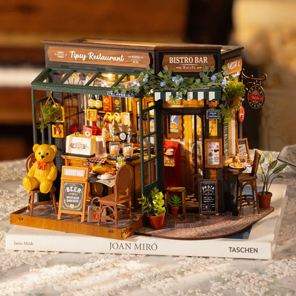 Rolife Tipsy Restaurant DIY Miniature House Kit (DG167) | 1:16 Scale